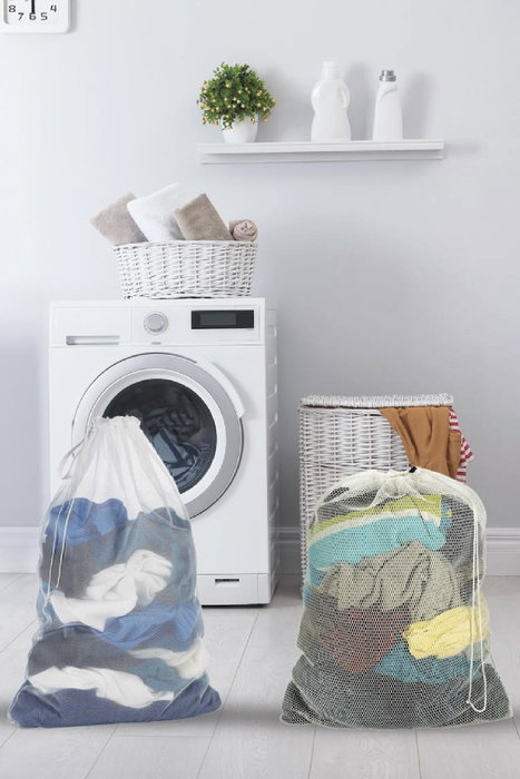 Aberto Design Cesto de Fieltro para la Ropa Sucia Blanco Als-3899